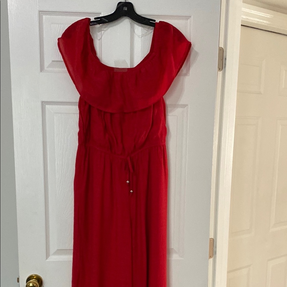 Elegant Red Women's  Jumpsuit - Picture 2 of 4